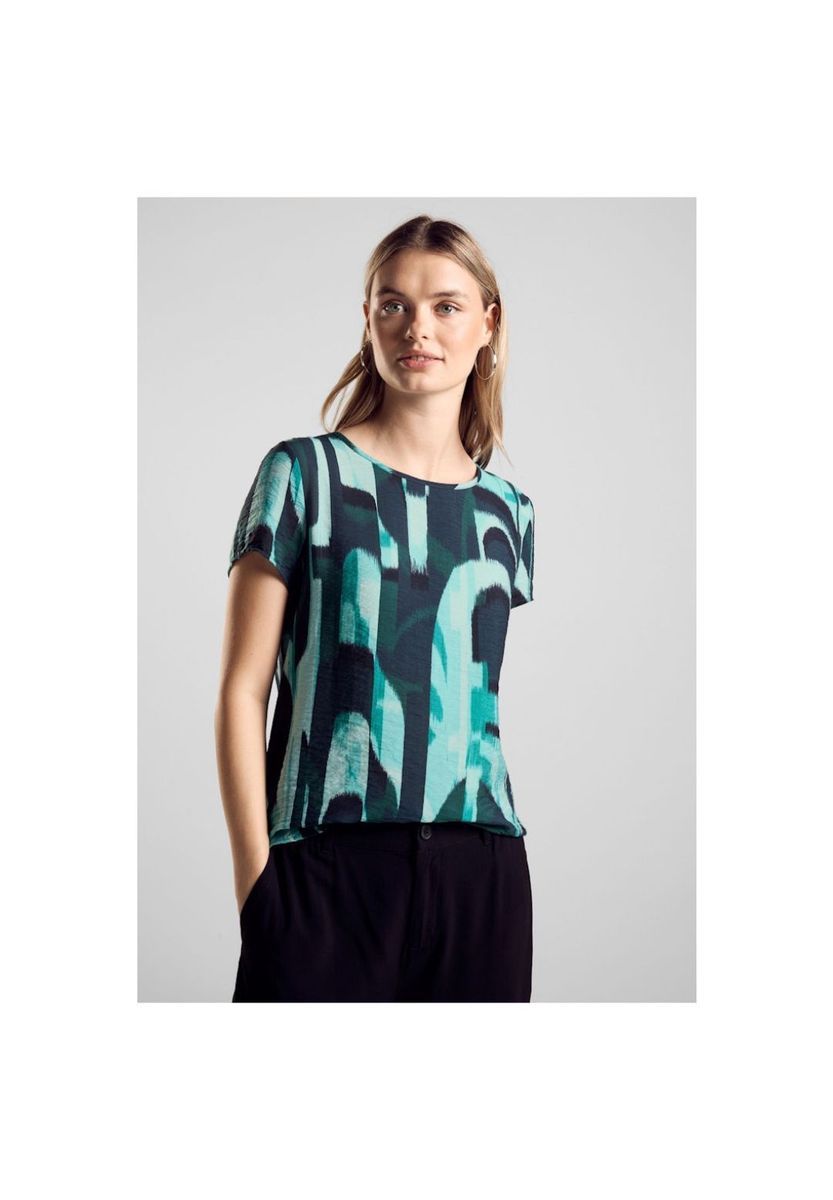 Shirtbluse mit abstraktem Muster