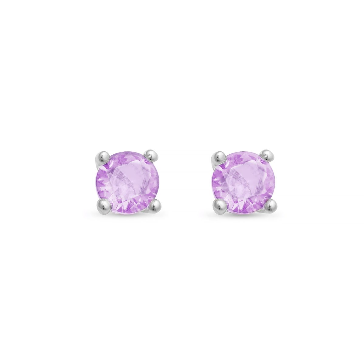 Atelier Color Runde Amethyst-Ohrstecker
