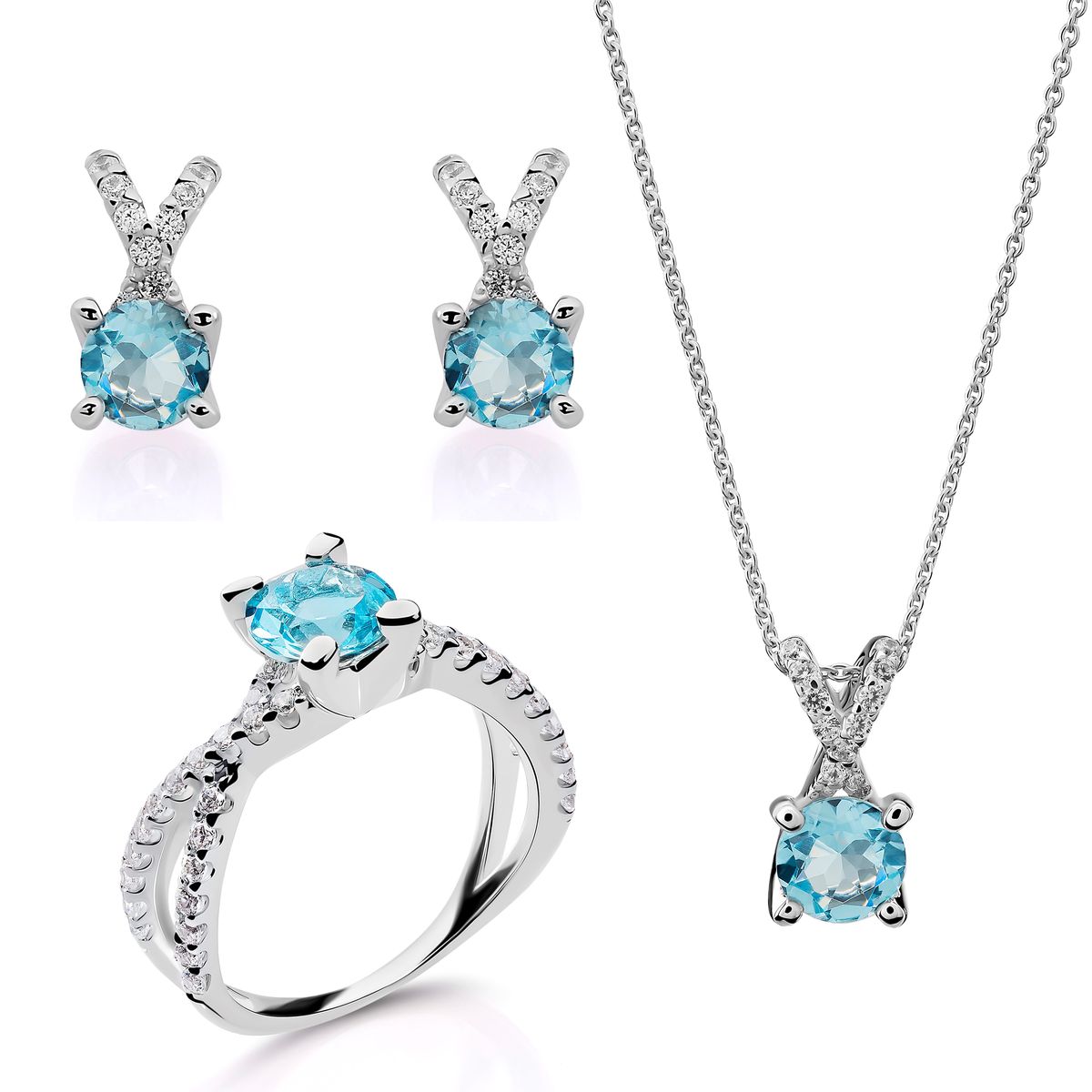 Maya Schmuckset mit Aquamarin