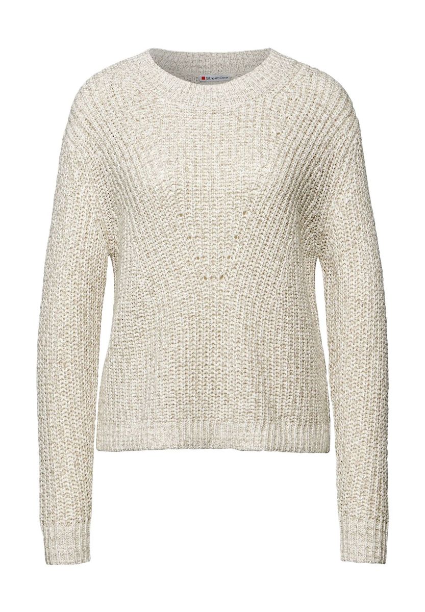 Strukturierter Strickpullover aus Baumwollmix