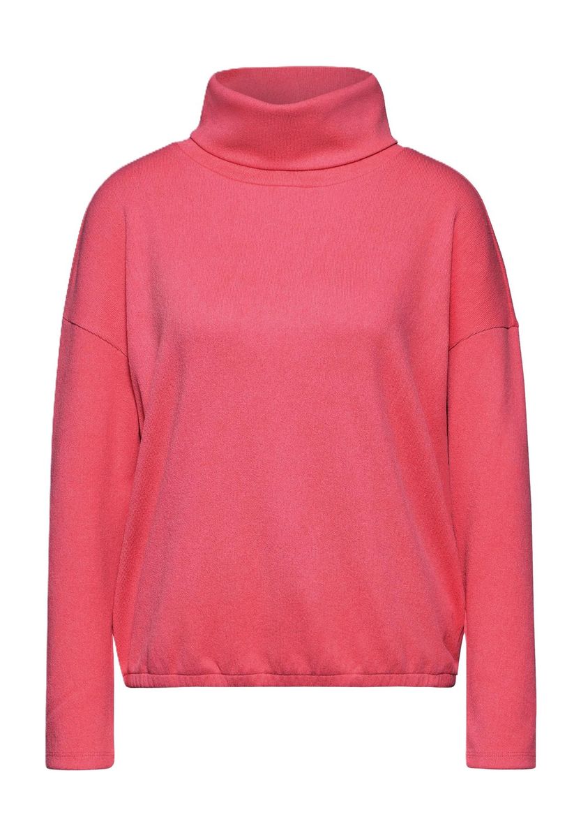Sweatshirt mit Schalkragen und überschnittenen Schultern