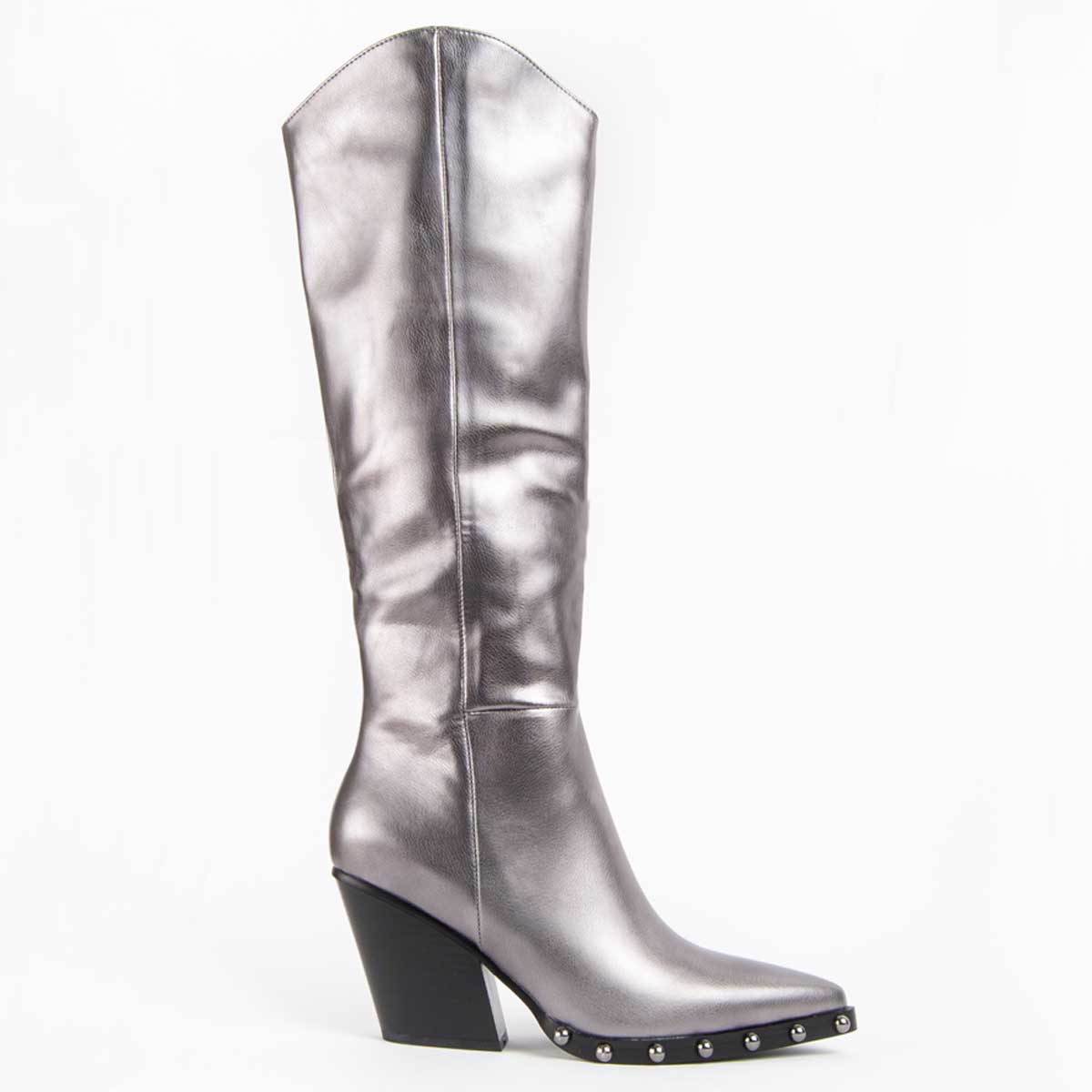 Besetzte Metallic-Westernstiefel