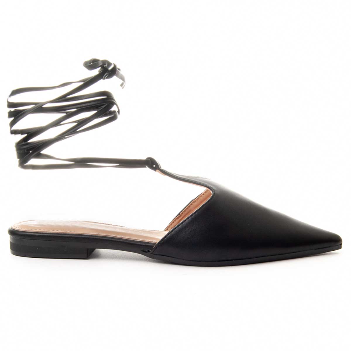 Spitze Ballerinas mit Schnürung