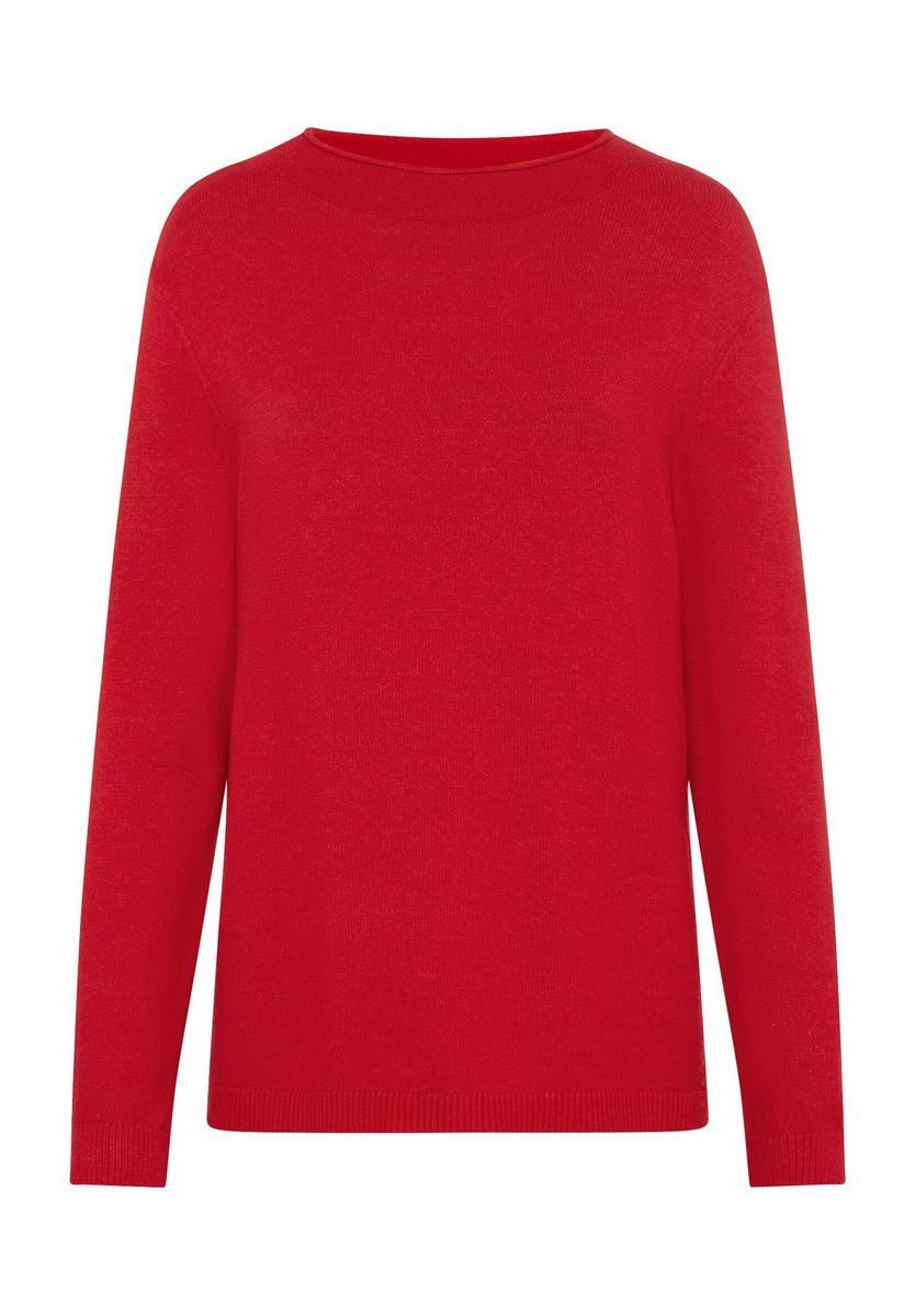 Weicher Strickpullover mit U-Boot-Ausschnitt