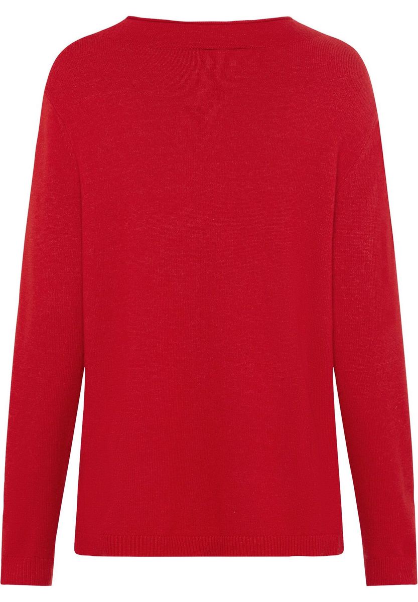 Weicher Strickpullover mit U-Boot-Ausschnitt