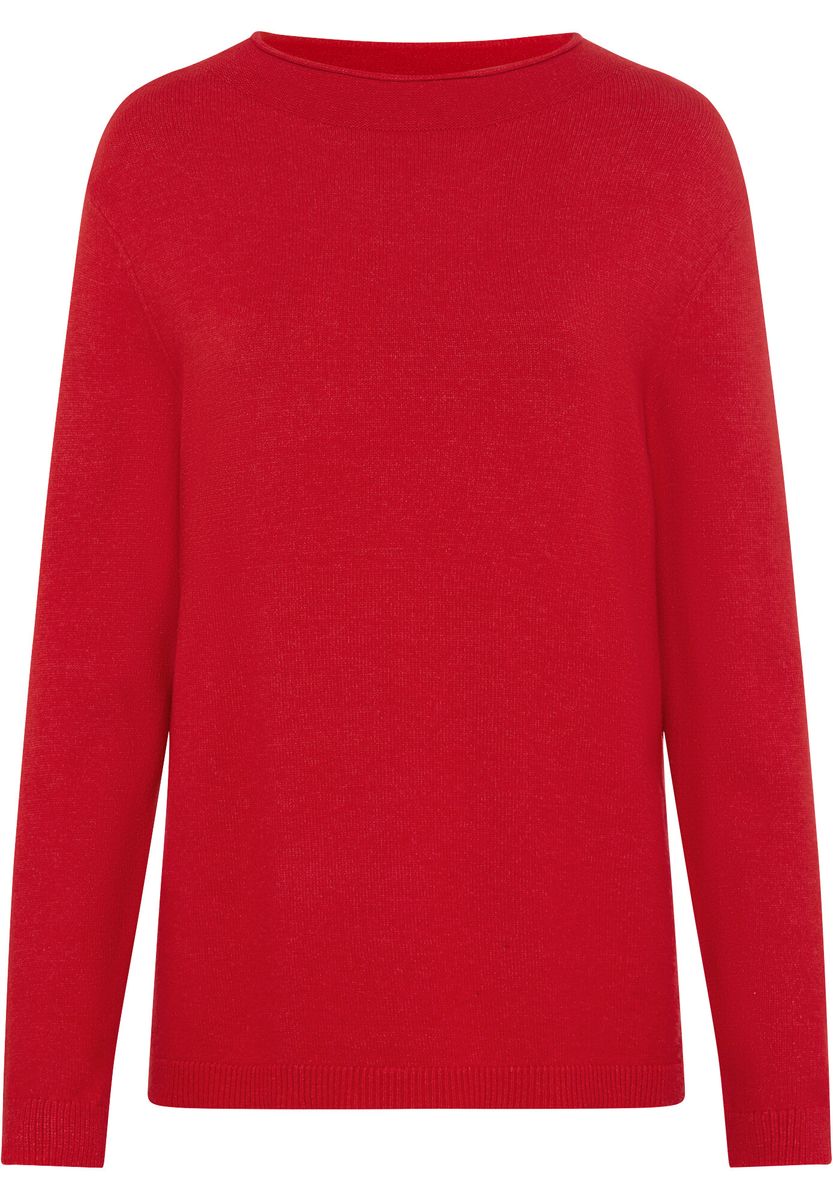 Weicher Strickpullover mit U-Boot-Ausschnitt