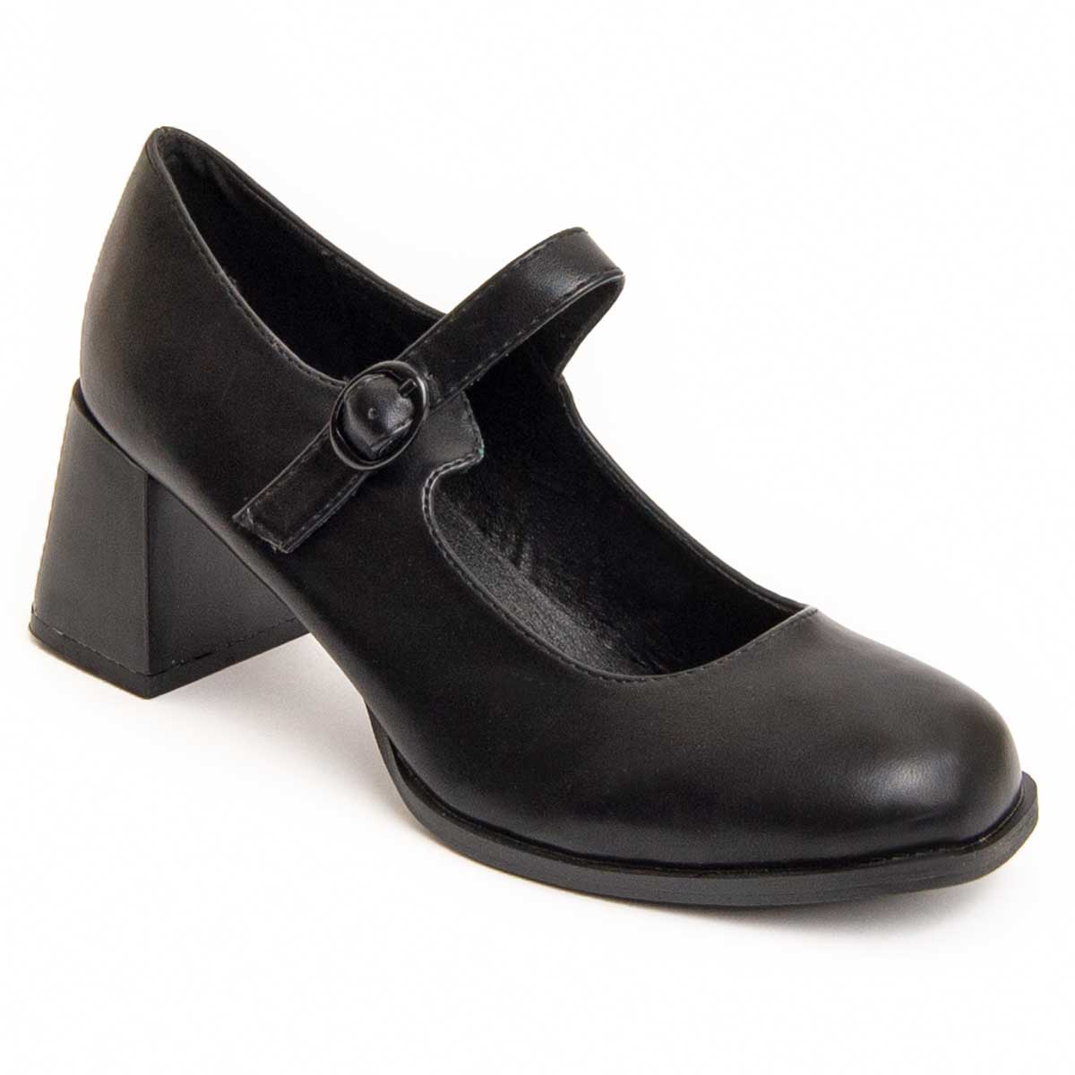 Klassische Mary Jane Blockabsatzschuhe
