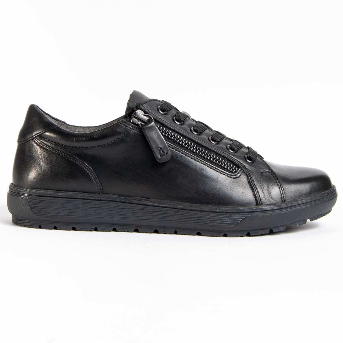 Lässiger Leder-Sneaker mit Reißverschluss
