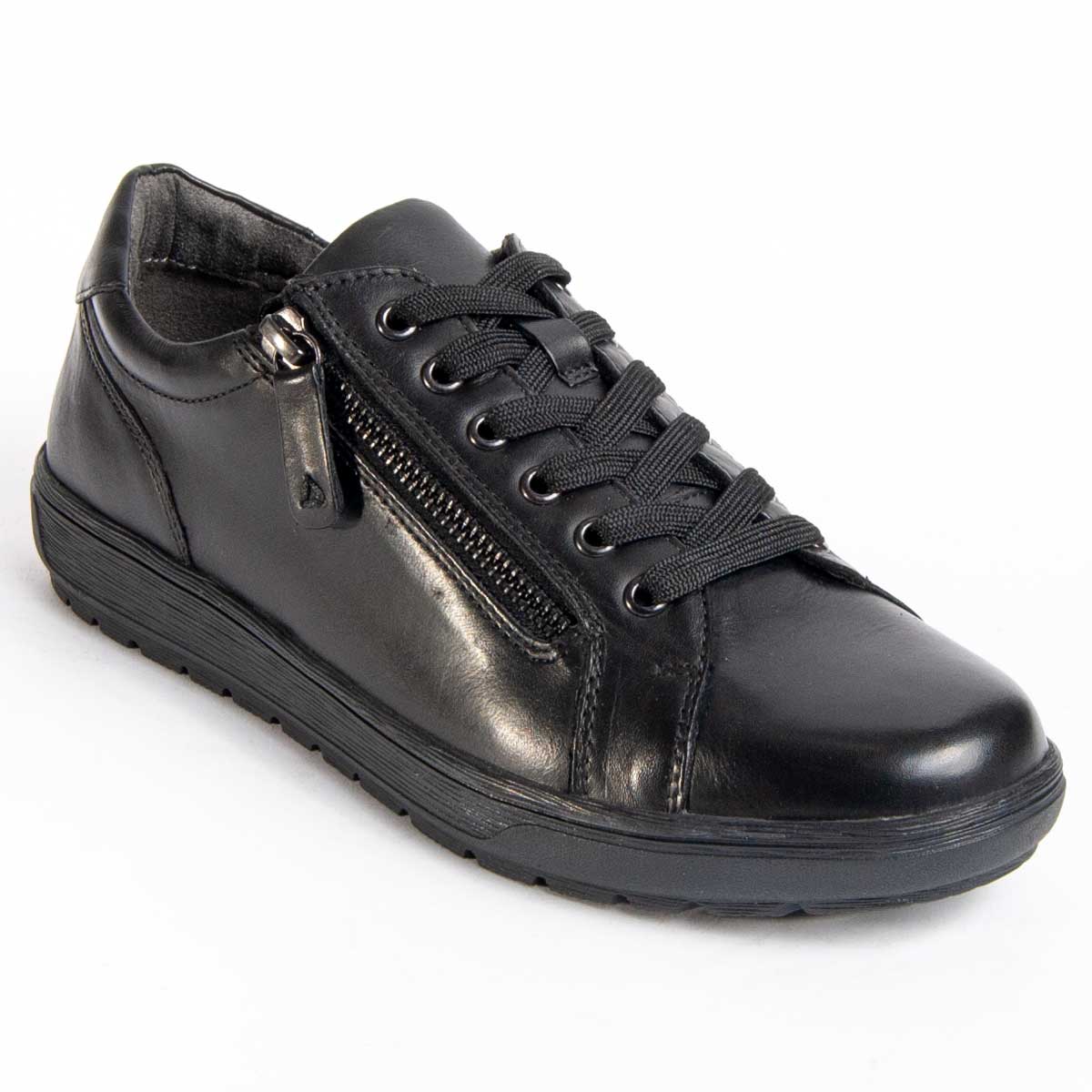 Lässiger Leder-Sneaker mit Reißverschluss