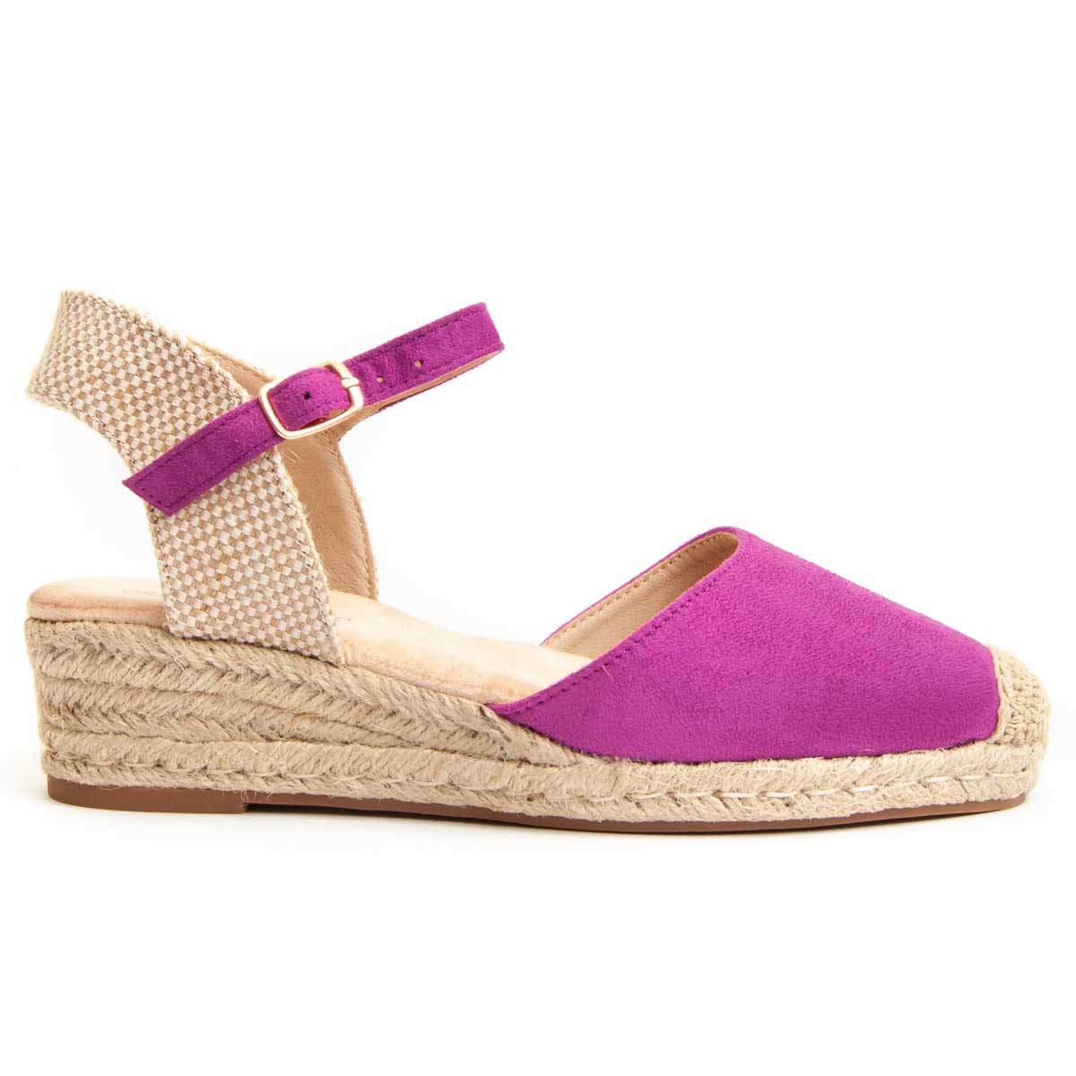 Keil-Espadrilles mit Schnallenriemen