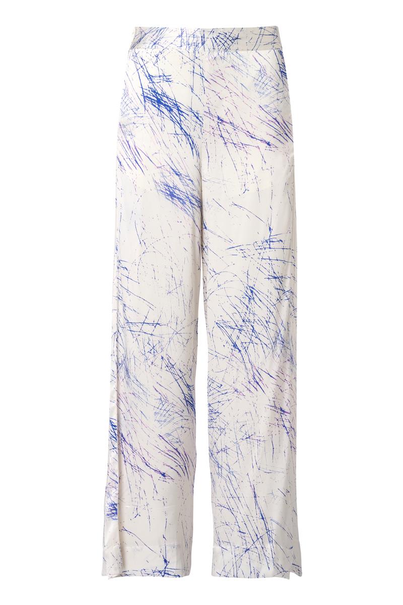 Weite Hose mit abstraktem Print