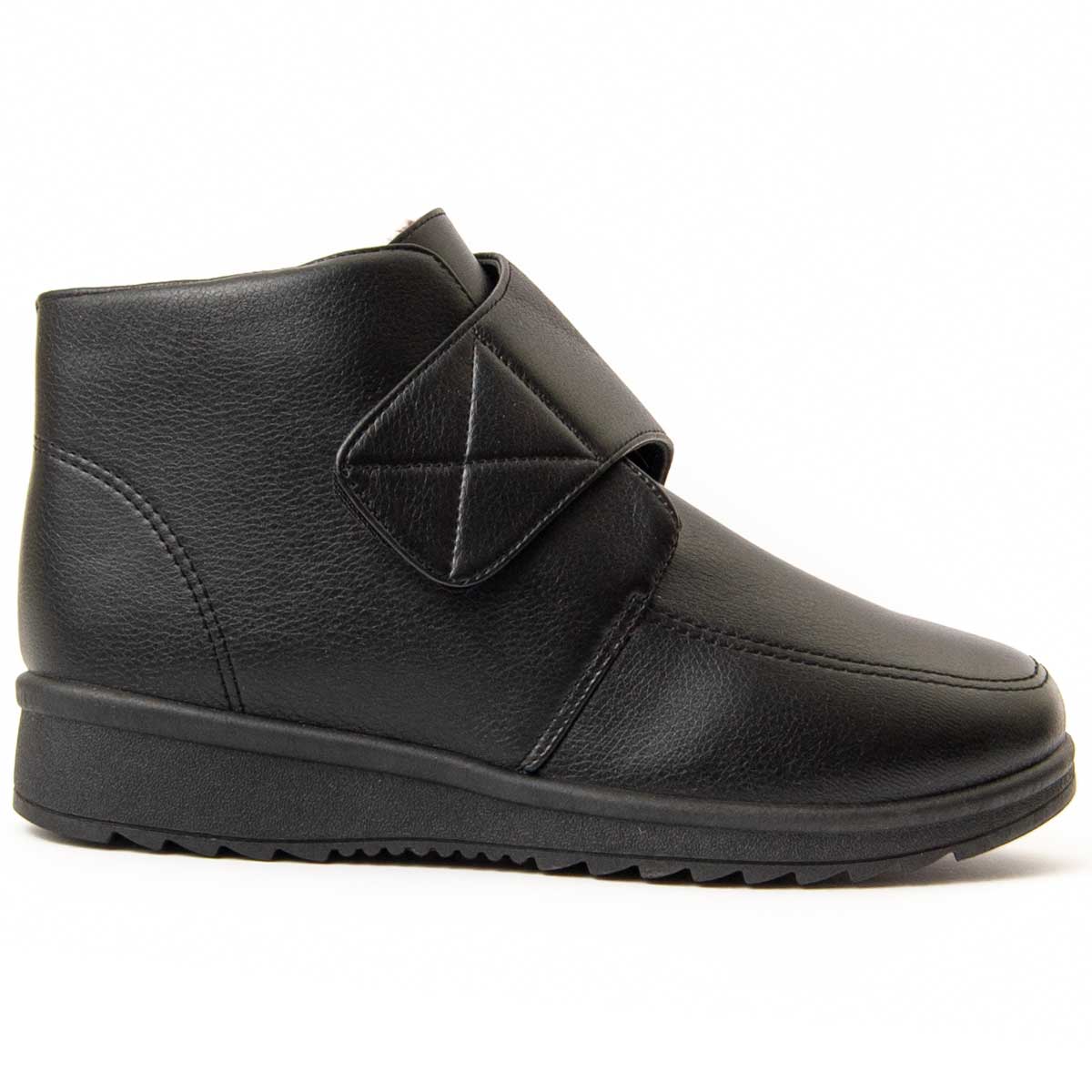 Komfort-Stiefeletten mit breitem Klettverschluss