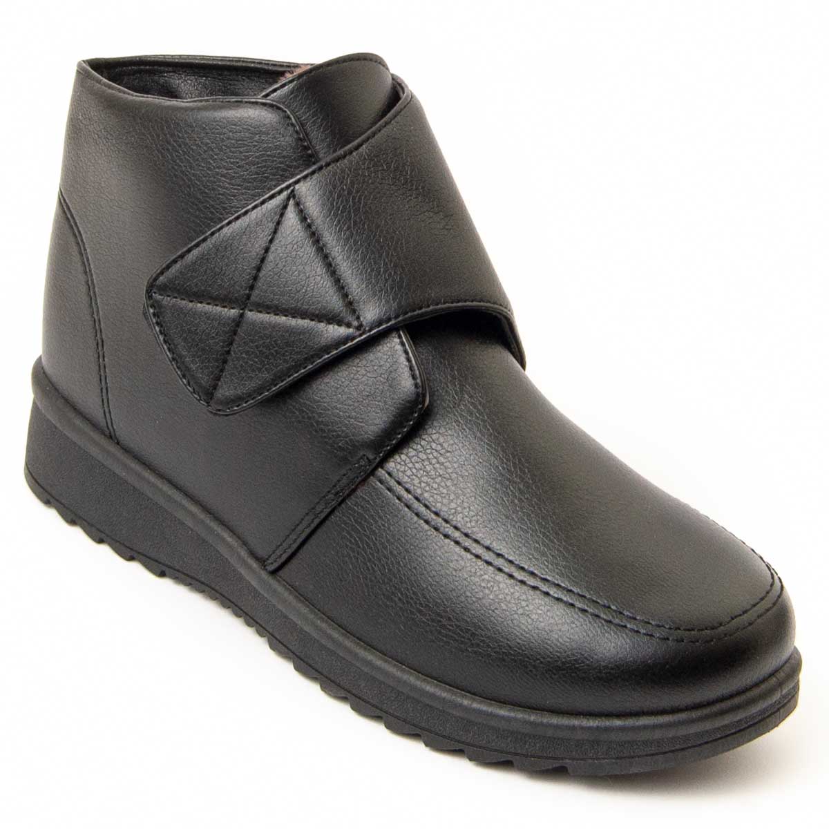 Komfort-Stiefeletten mit breitem Klettverschluss
