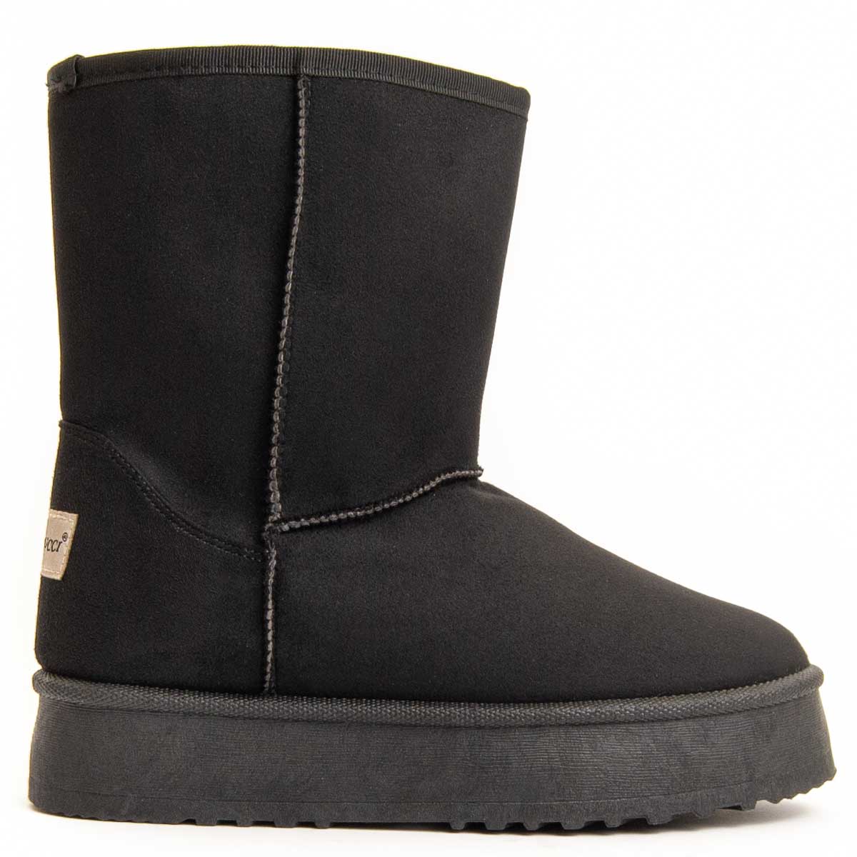 Plateau-Stiefeletten in Wildleder-Optik