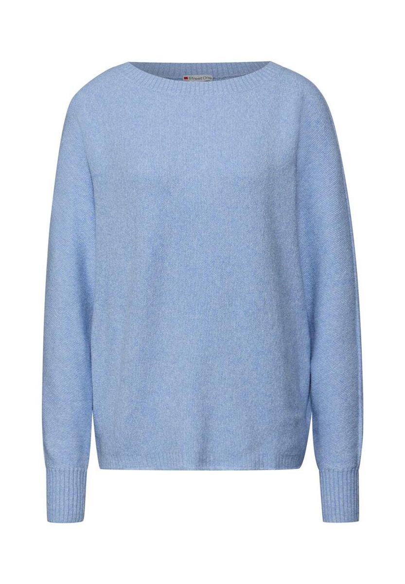 Feinstrickpullover mit U-Boot-Ausschnitt