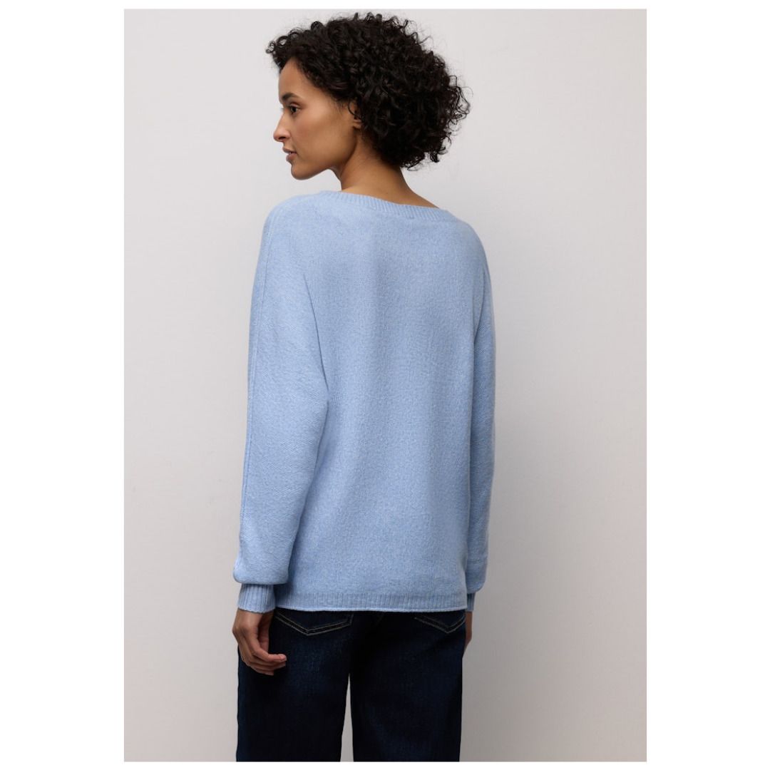 Feinstrickpullover mit U-Boot-Ausschnitt