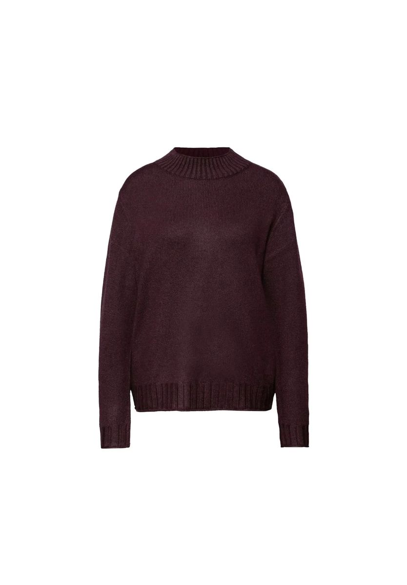 Weicher Strickpullover mit Stehkragen