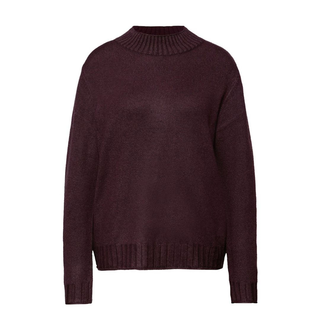 Weicher Strickpullover mit Stehkragen