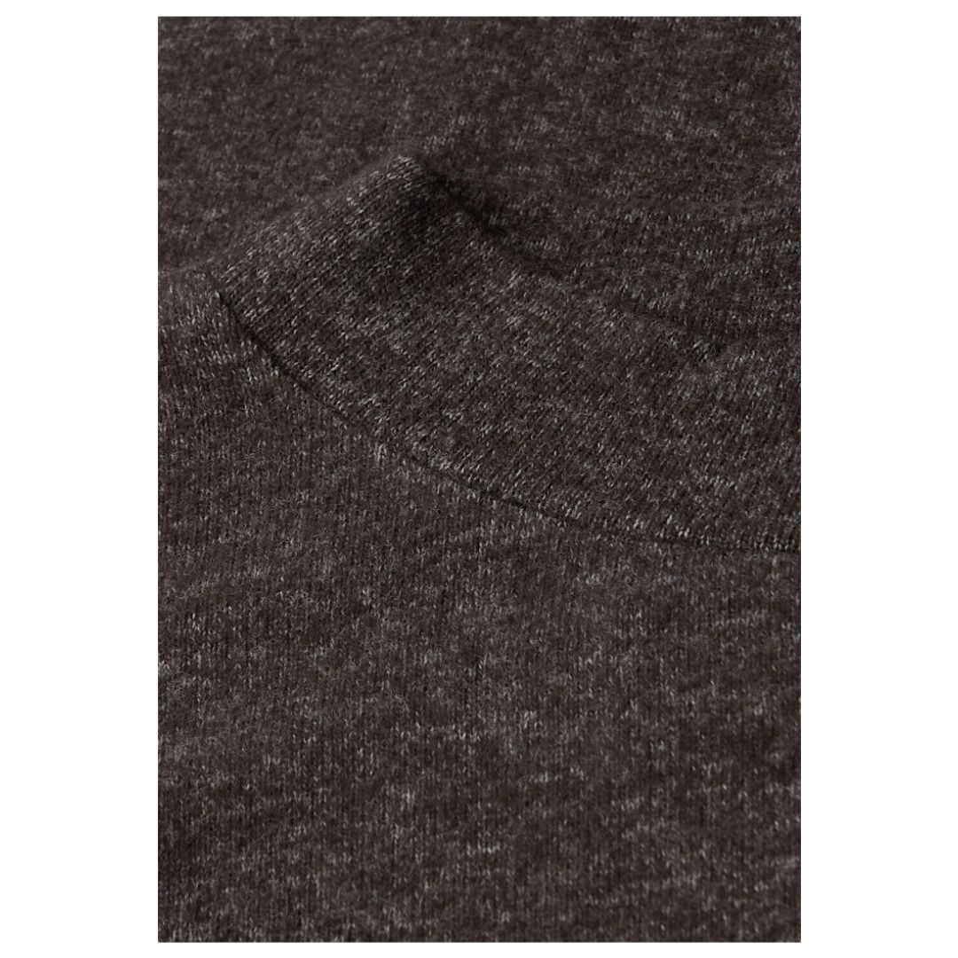 Stehkragen-Langarmshirt mit Tunnelzug am Saum