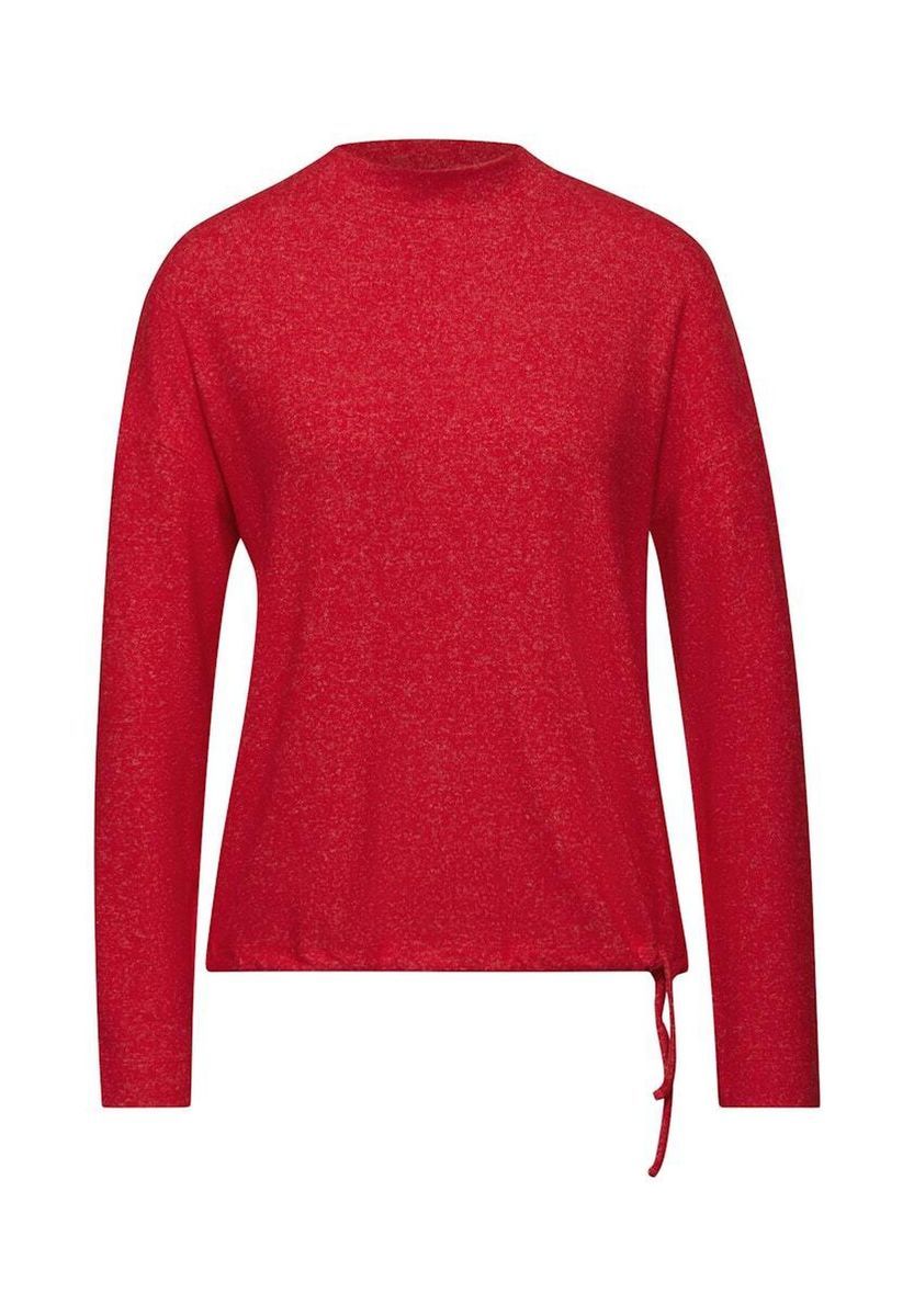 Stehkragen-Shirt mit Tunnelzug am Saum
