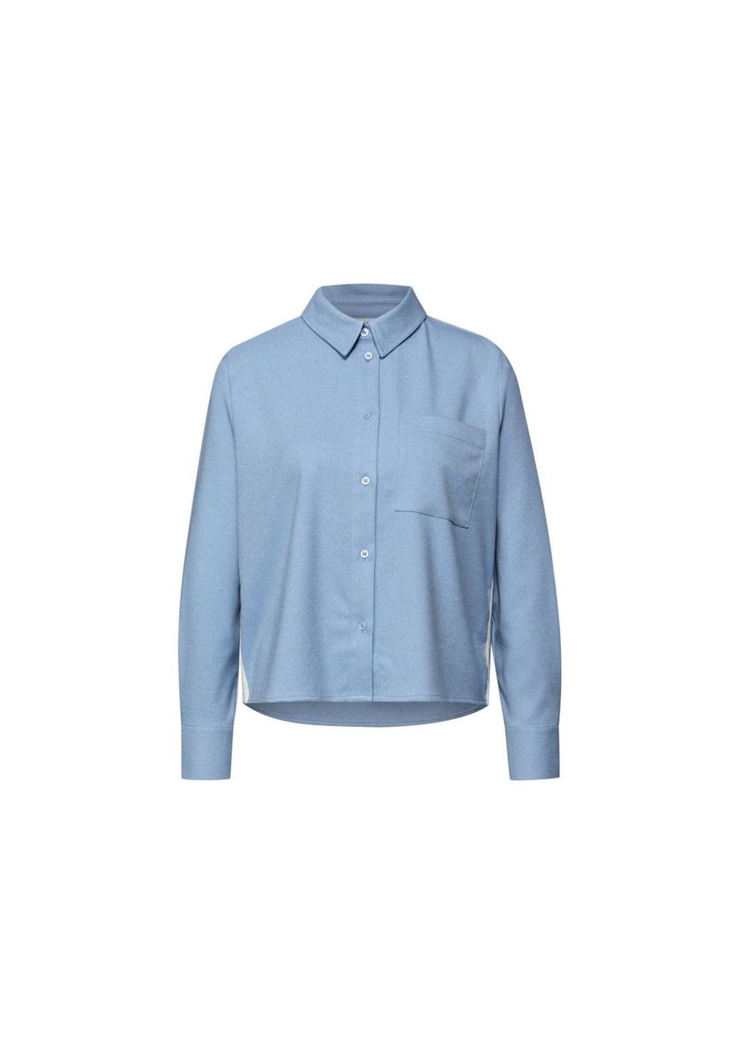 Weiche Melange-Hemdbluse