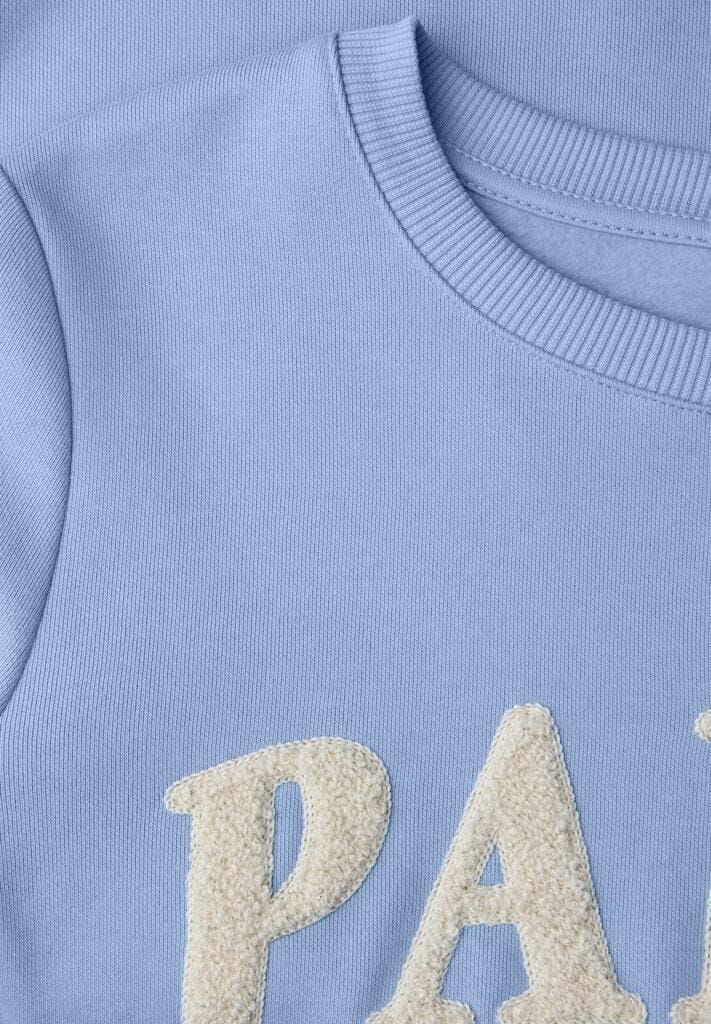 Sweatshirt mit Paris-Schriftzug-Applikation