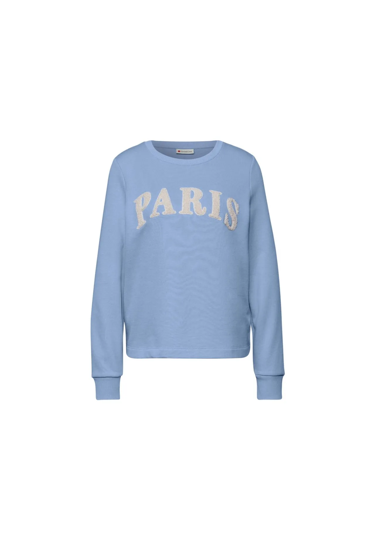 Sweatshirt mit Paris-Schriftzug-Applikation