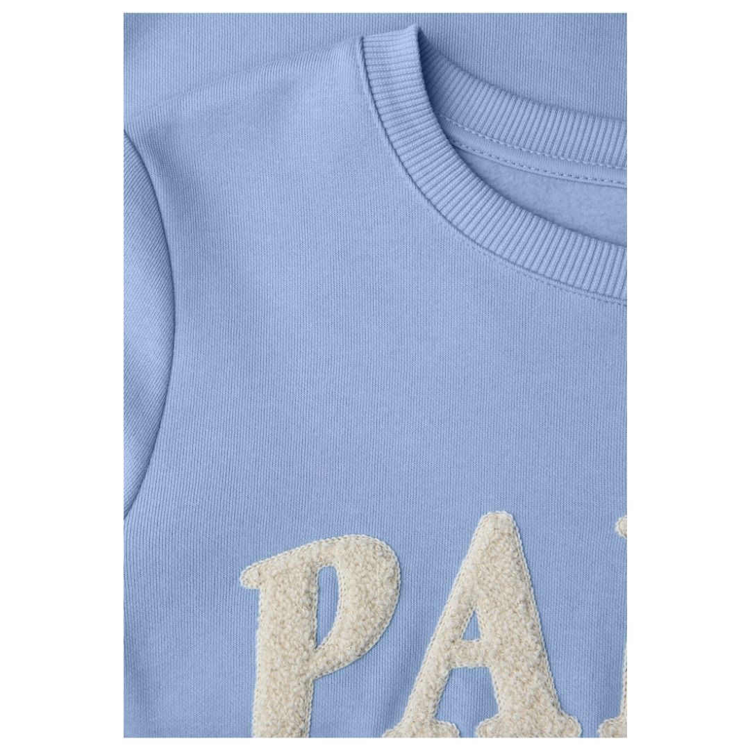 Sweatshirt mit Paris-Schriftzug-Applikation