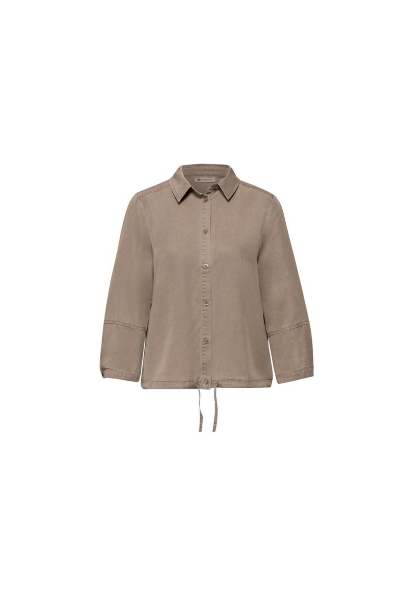Bluse mit Tunnelzug am Saum