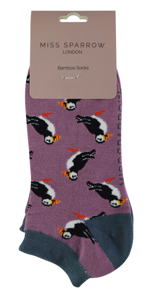 Trainer-Socken mit Papageientaucher-Muster
