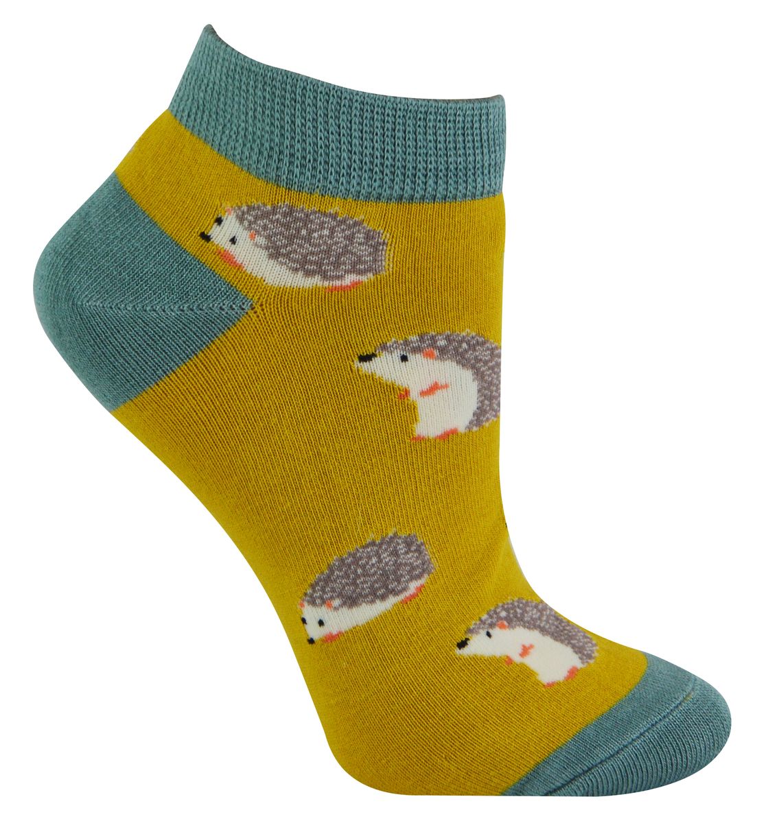 Verspielte Sneaker-Socken mit Igel-Muster