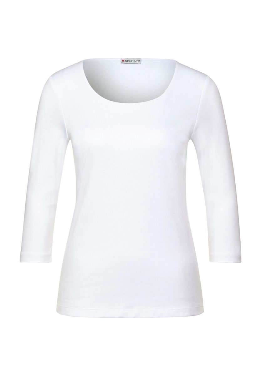 Essentielles Schmal Geschnittenes 3/4-Arm-Shirt