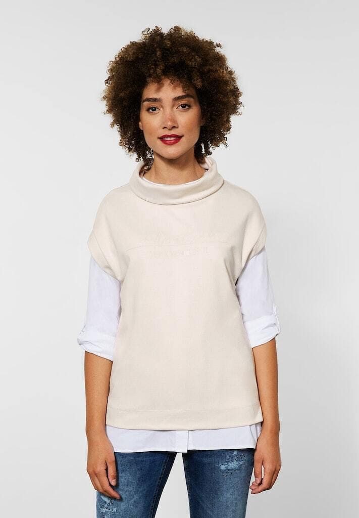 Ärmelloses Sweatshirt mit Rollkragen