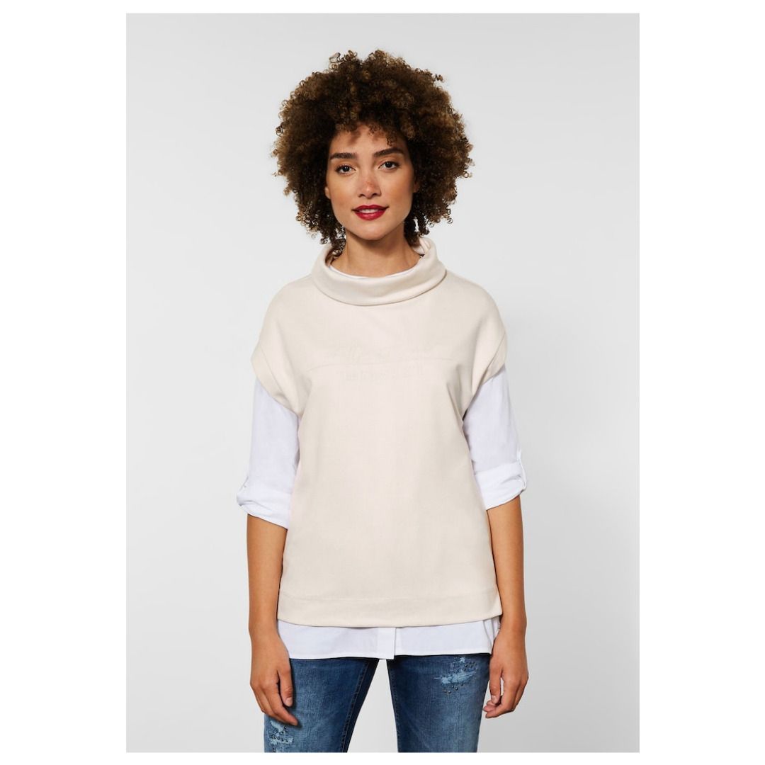 Ärmelloses Sweatshirt mit Rollkragen