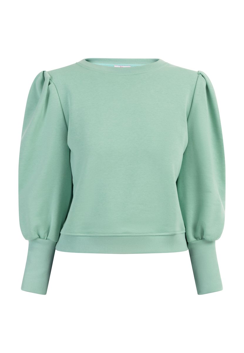 Sweatshirt mit Puffärmeln und Rippbündchen