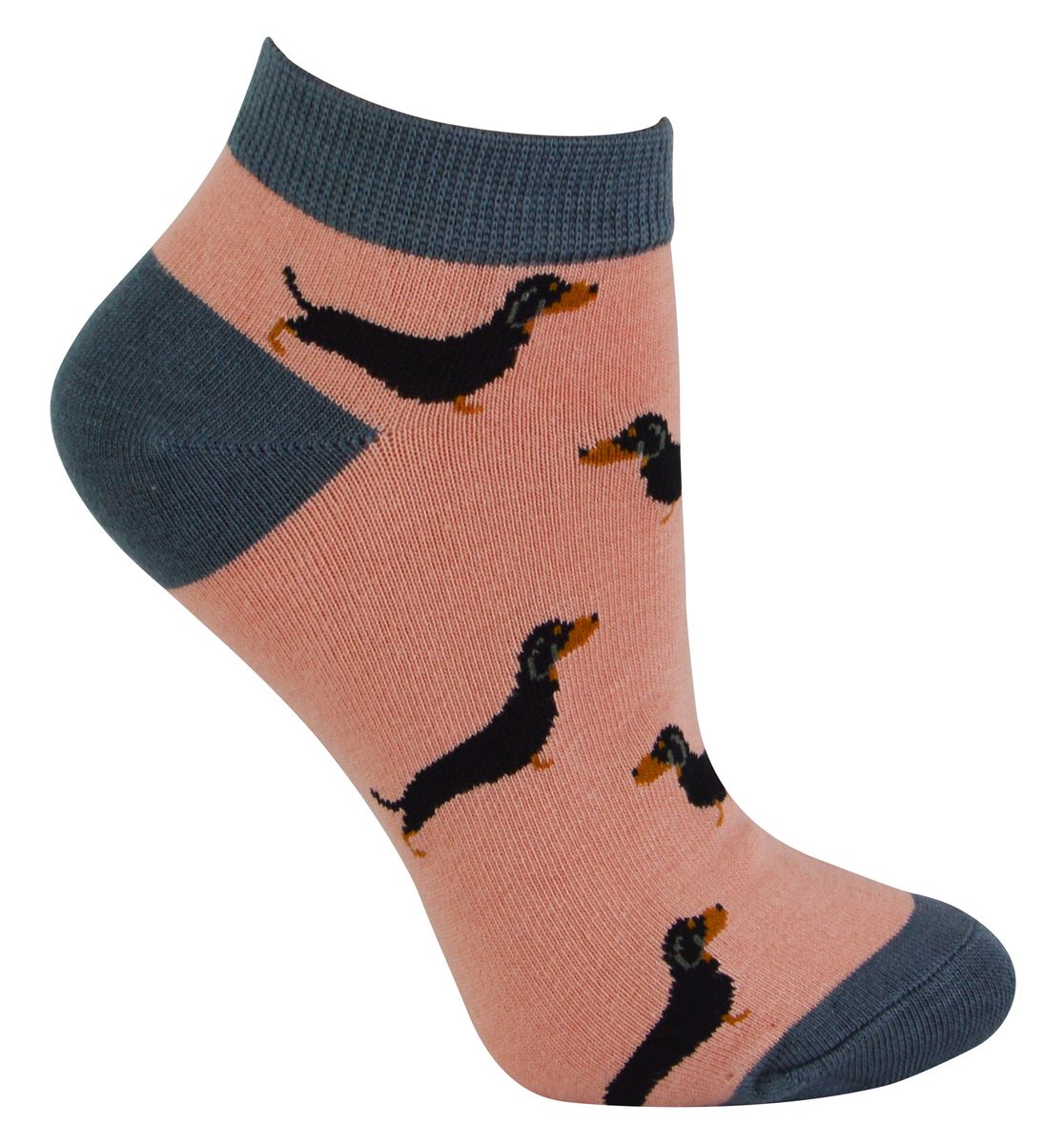Sneaker-Socken mit Dackel-Muster
