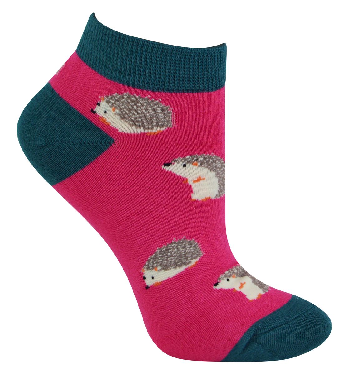 Bambus-Trainersocken mit Igel-Muster