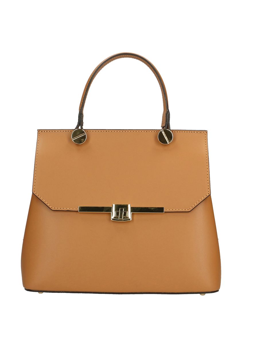 Elegante strukturierte Leder-Henkeltasche