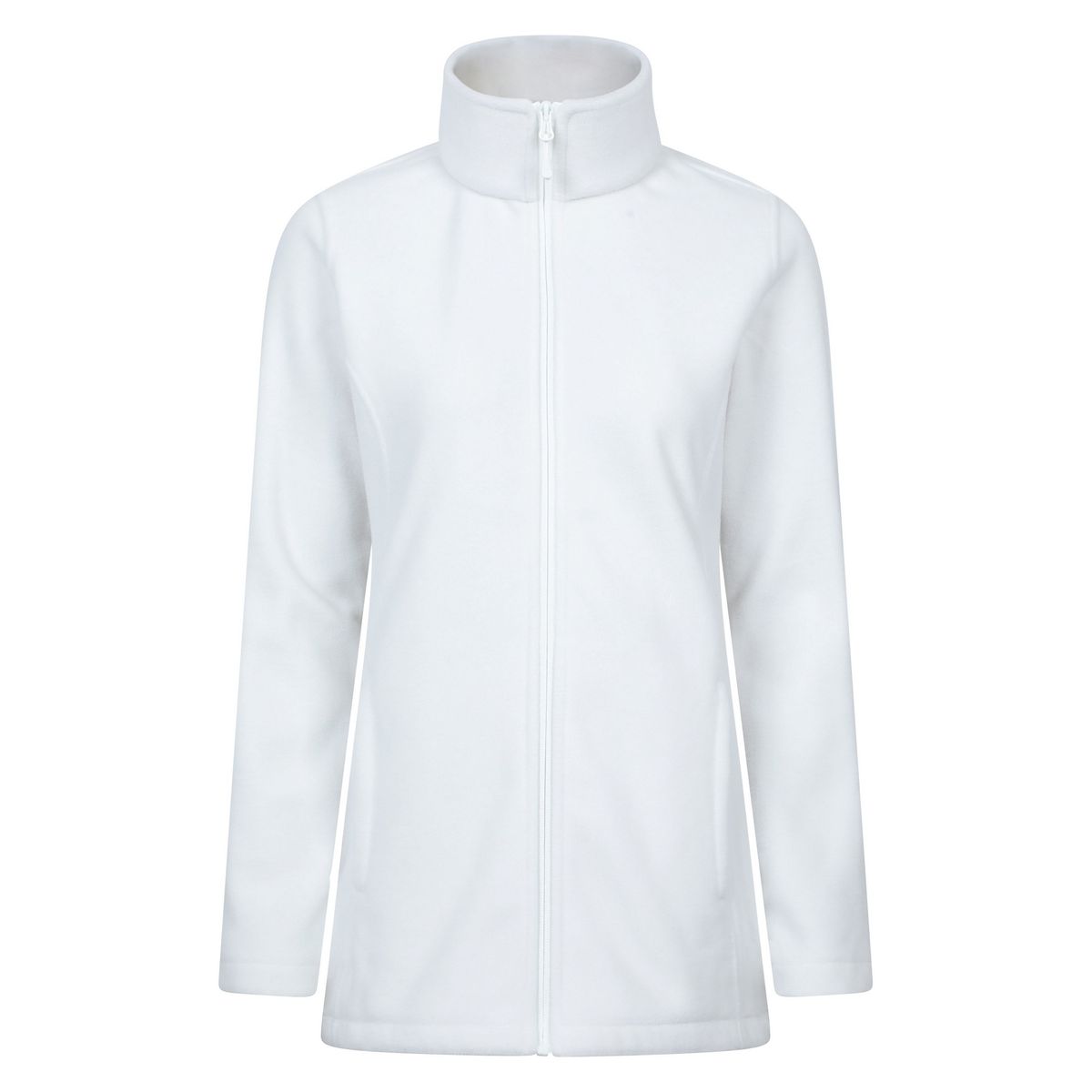 Lang geschnittene Fleecejacke mit Reißverschluss