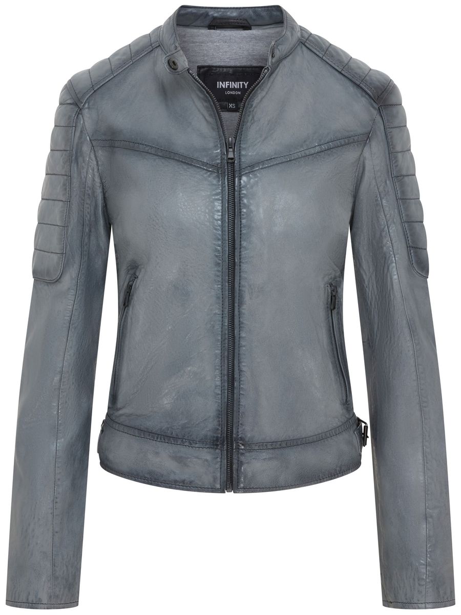 Retro Gesteppte Bikerjacke