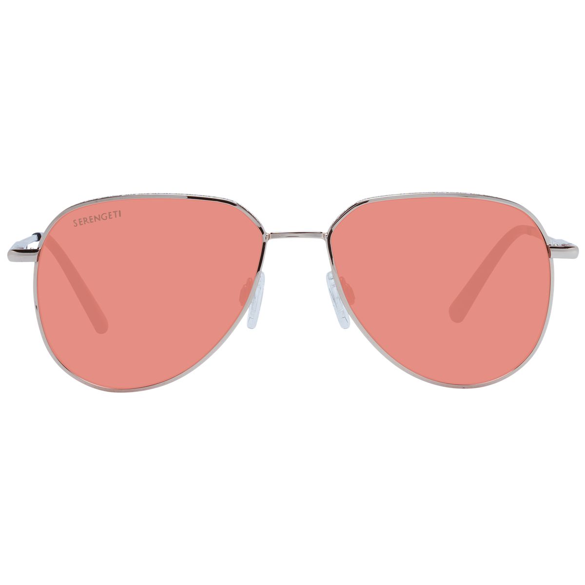 Kleine Pilotenbrille mit Roségold-Rahmen