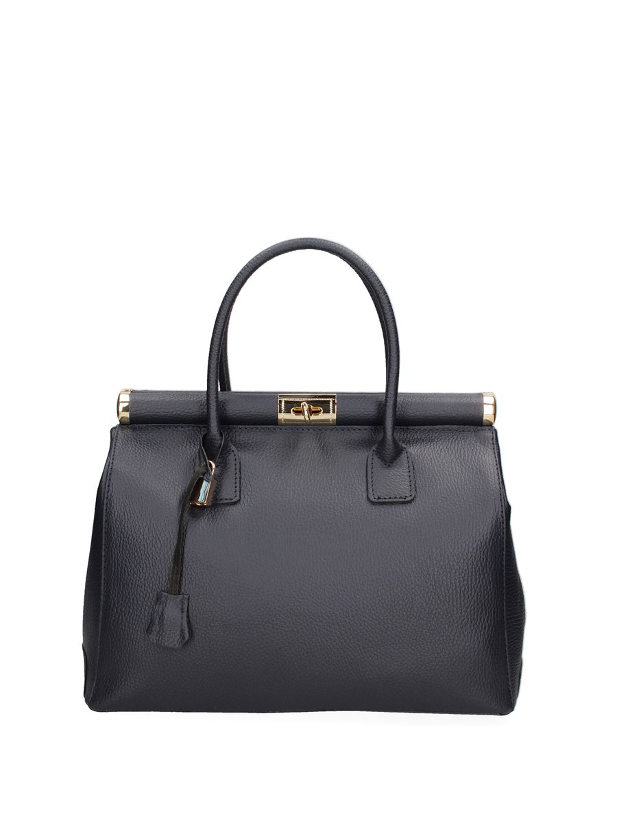 Elegante Henkeltasche aus genarbtem Leder