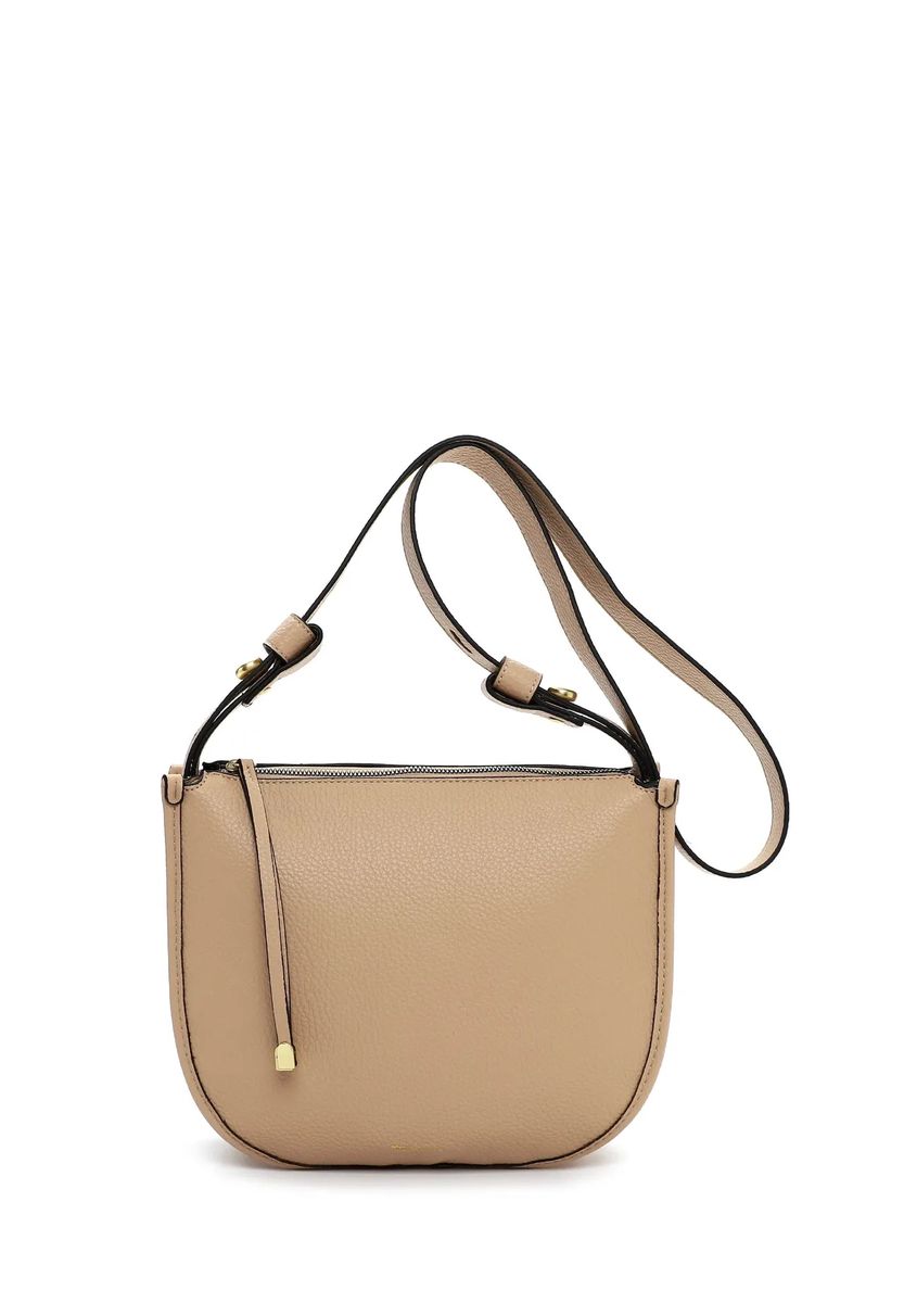 Genarbte Schultertasche aus Kunstleder