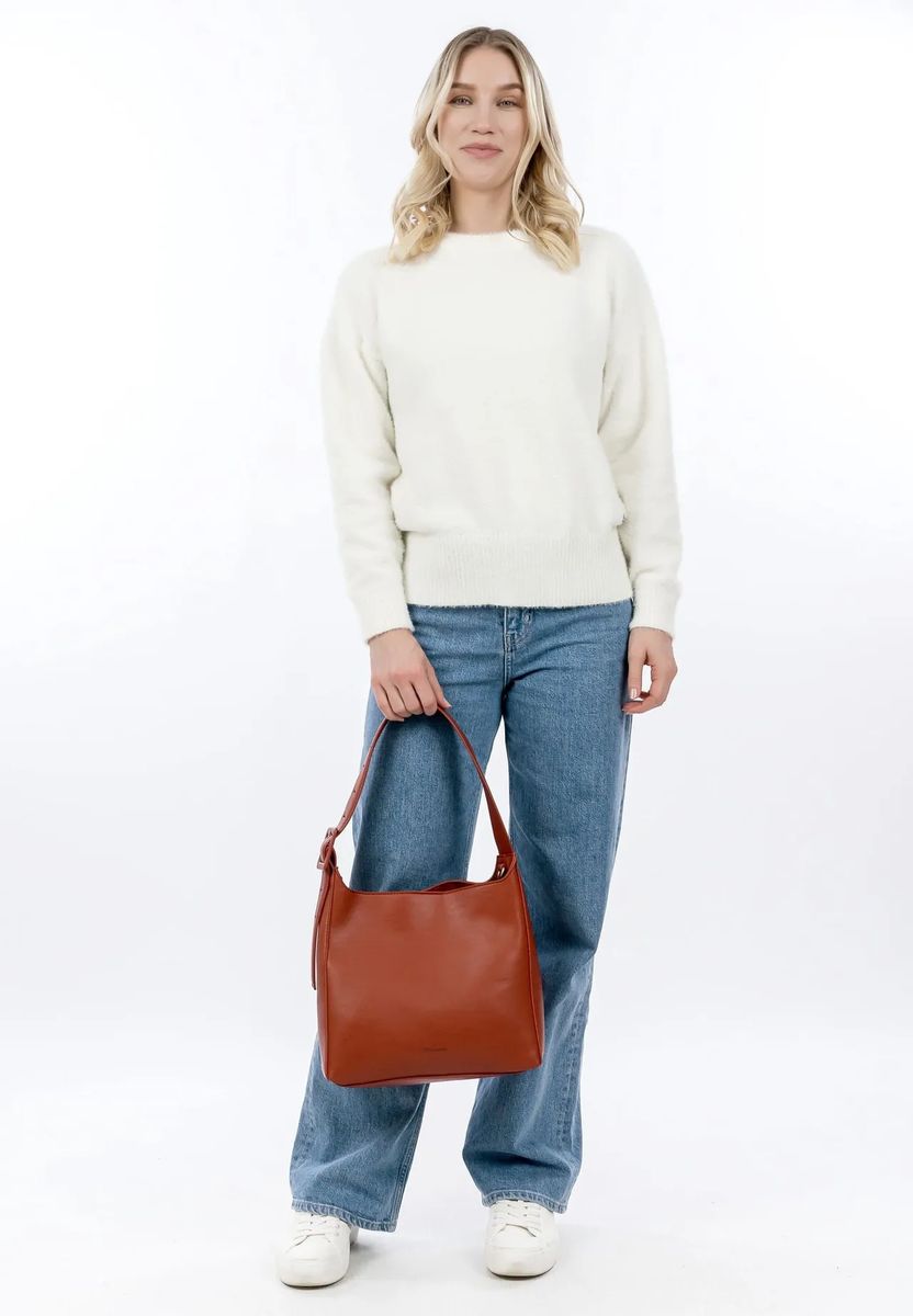 Vielseitige Hobo-Tasche in Glattleder-Optik