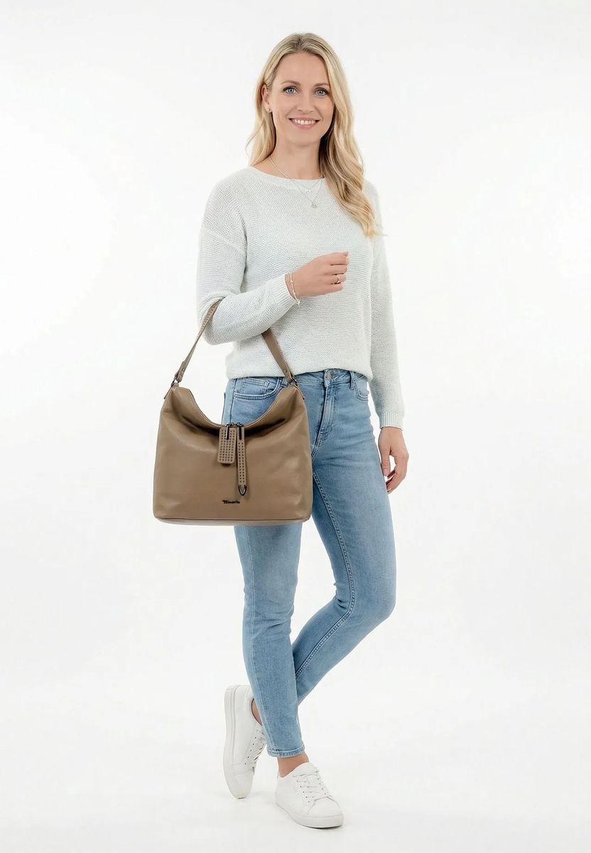 Glatte Kunstleder-Hobo-Tasche