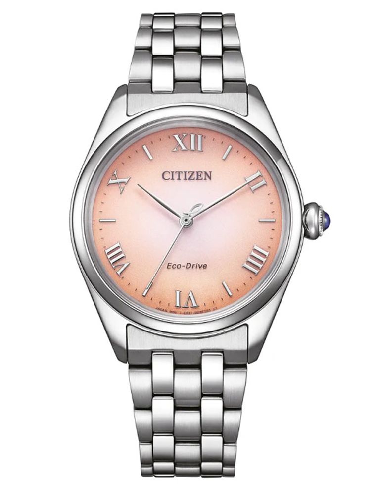 Elegante Eco-Drive Uhr mit römischen Ziffern