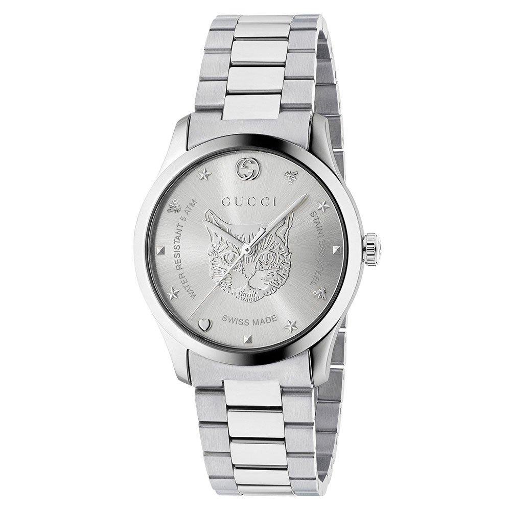 G-Timeless Uhr mit Katzenmotiv