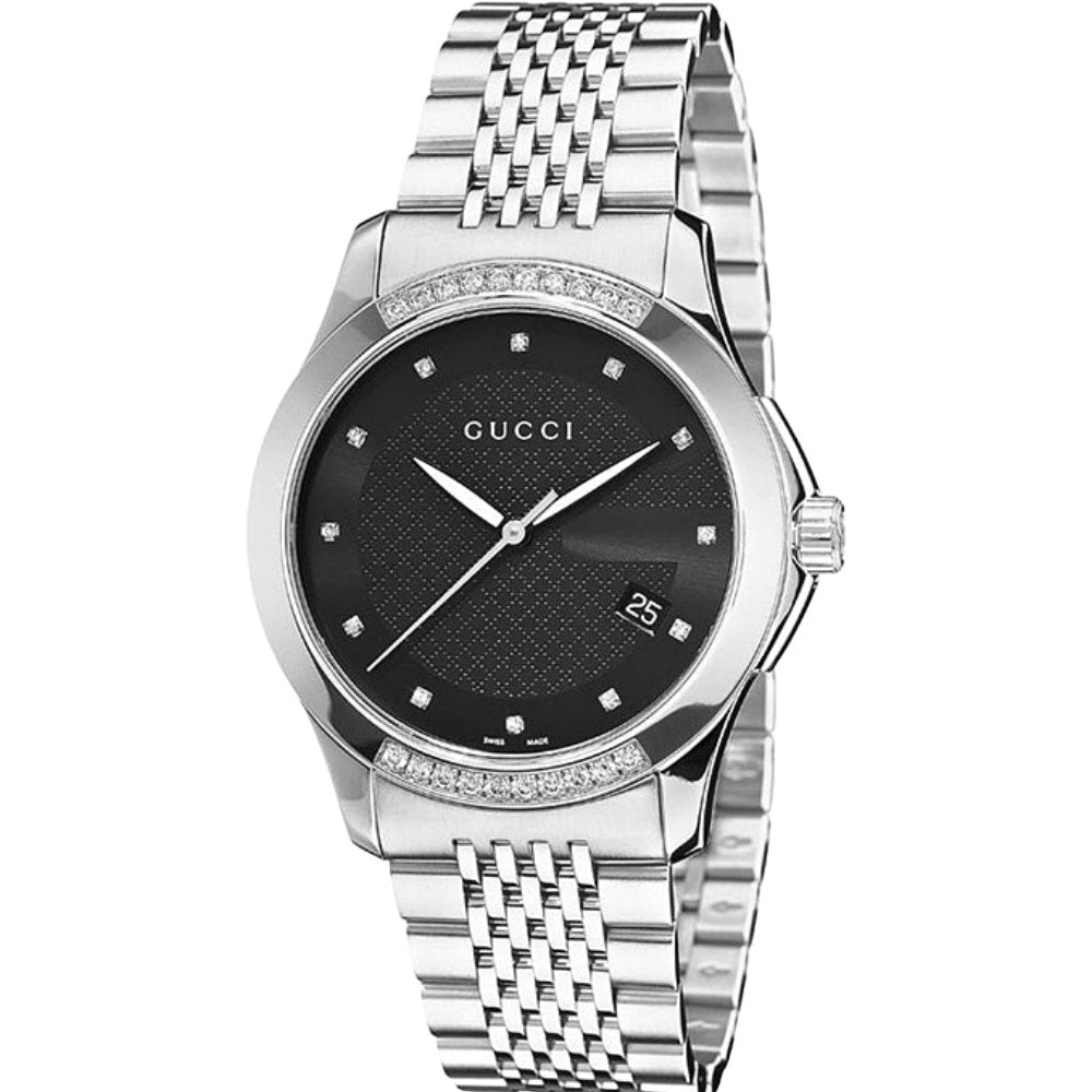 Elegante G-Timeless Uhr mit Diamantbesatz