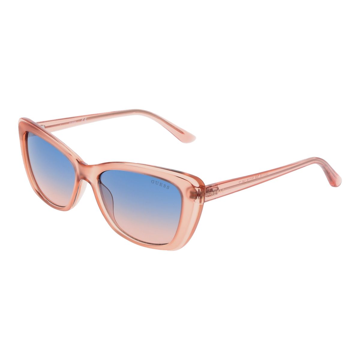 Transparente Cat-Eye-Sonnenbrille mit Farbverlauf