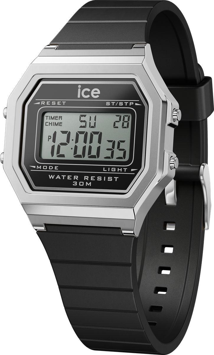 Retro-Digitaluhr mit Silikonarmband